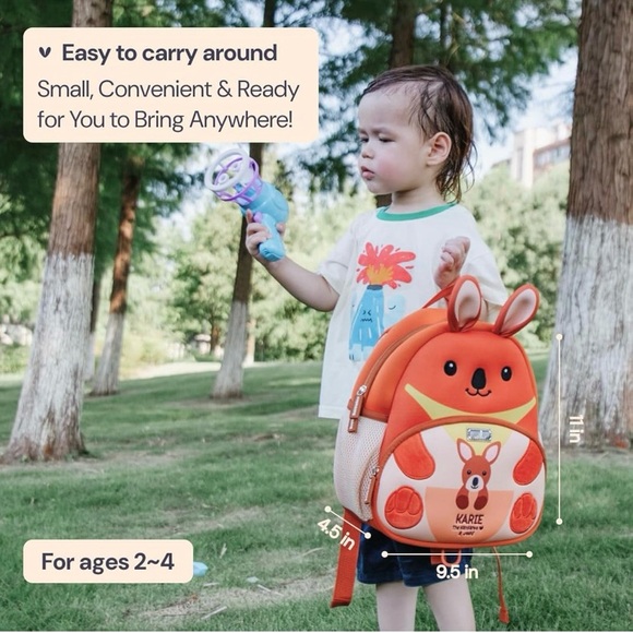 Toddler Backpack with Leash | Kangaroo - Picture 2 of 6